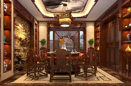 佛山温馨雅致的古典中式家庭装修设计效果图