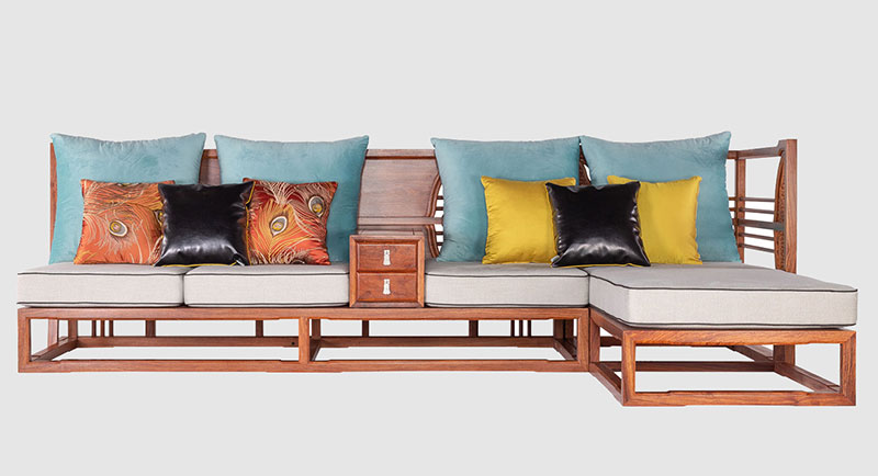 佛山中式家居装修实木沙发组合家具效果图