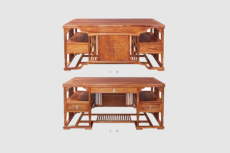 佛山中式家居装饰书房桌椅组合家具效果图