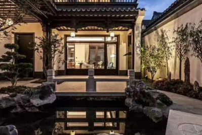 佛山现代中式别墅的庭院设计如此美丽